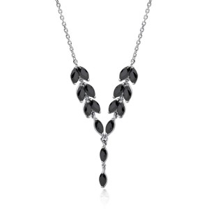 Colier argint cu pietre negre DiAmanti S0091N_B-DIA (Argint 925‰ 4,9 g.)